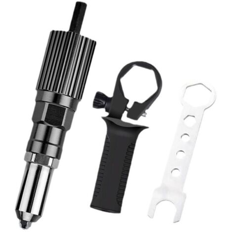 Outils de rivetage Adaptateur de perceuse à riveter Pistolet à riveter Outil d'insertion d'écrou Machine à riveter Machine à riveter électrique (1/5)