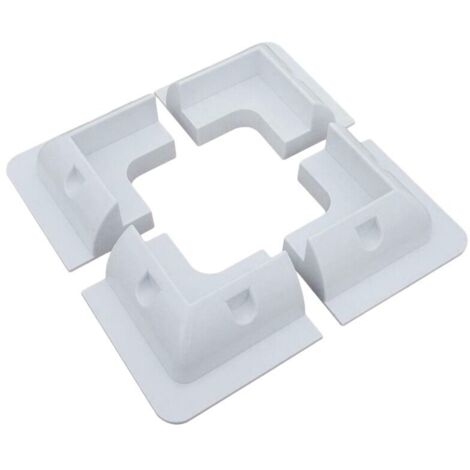 Lot de 1 supports de montage universels pour panneau solaire 4 coins sans perçage avec colle pour camping-car, bateau, toit plat, caravane résistant aux UV Blanc (1/5)