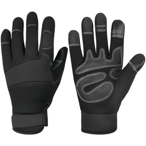 Gants de protection pour tronçonneuse, gants forestiers (tronçonneuses et outils de jardinage) - Taille 11 Noir (XL)