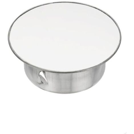 Couvercle de cheminée, étanchéité réglable, couvercle de trou rond, adapté aux tuyaux de diamètre 90 mm, argent - 1 pièces (1/5)