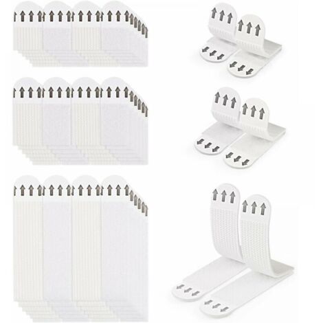 36 Paires (72 Bandes) Languettes Accroches Tableaux sans Percer Bandes de Suspension pour Photos Languettes Accroches Bandes AdhéSives Tableaux Fixation sans Dommage Bandes de Cadre Mural (1/5)