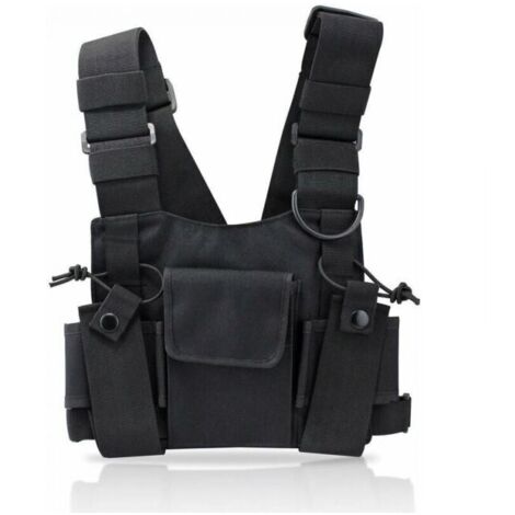 Radio Talkie walkie Poche de Poitrine Sacs Harnais Paquet Sac a Dos Etui (1/5)