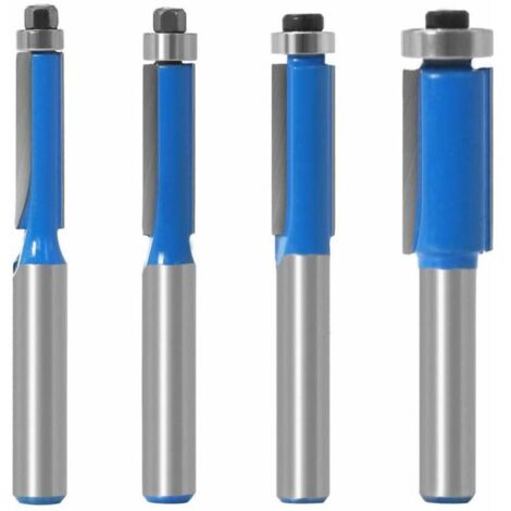 4Pcs Fraise Copier 8 MM Outils de Fraisage de Menuiserie Bricolage de Coupe avec Roulement Supérieur, Queue Garniture Affleurante Routeur (1/5)