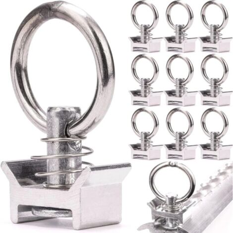 Pack de 10 accessoires d'arrimage faciles, goupille facile avec anneau, rail d'arrimage pour camion, rail d'arrimage pour avion (1/5)