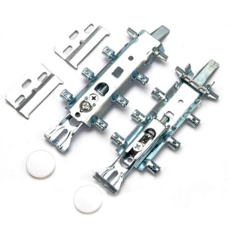 Lot de 2 supports muraux universels pour placards de cuisine avec capuchons (1/5)