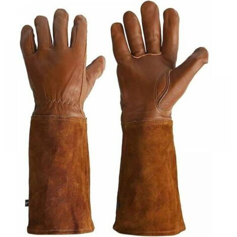 Gants de levage en cuir pour le jardinage et le soudage, offrant une protection contre les épines et la chaleur, vendus par paire(L). (1/5)
