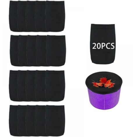 24x13cm 20 pcs Chaussette Skimmer PiscineChaussettes Filtre Piscine Pool Prefiltre Skimmer de SurfaceNettoyage et Accessoires pour Filet PiscineBalle Filtrante Floculant Panier Net Skim Flottan (1/5)