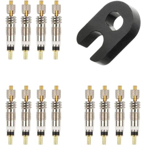 Outil de démontage d'obus de valve de vélo français, adapté au remplacement des obus de valve en laiton sur les vélos de route/VTT tubeless. (1/5)