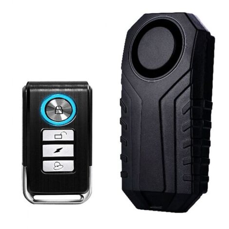 Alarme antivol vélo et voiture 113dB – Étanche IP55 – Télécommande 20m – Sensibilité réglable 7 niveaux – Alarme super forte (1/4)