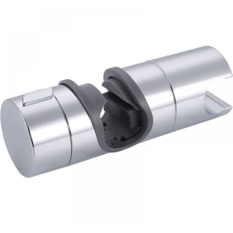 Curseur de barre de douche, support de douchette remplaçable, support de pomme de douche réglable diamètre 18-25 mm, chrome, gris, (1/5)