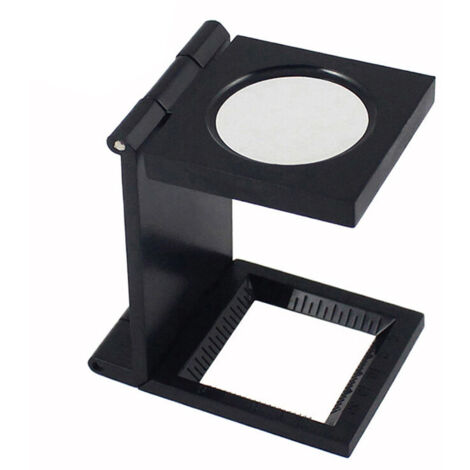Loupe de Table Compte-fils , Pliable Compteur de fils en métal , grossissement de 10x , loupe de lecture pour travail , bureau maison , réparation , hobby , artisanat , journaux,Loupe (1/5)
