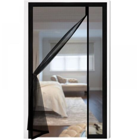 Moustiquaire magnétique pour porte de balcon, 90 x 210 cm, en fibre de verre, ouverture latérale, rideau magnétique pour balcon, salon, chambre à coucher (1/5)