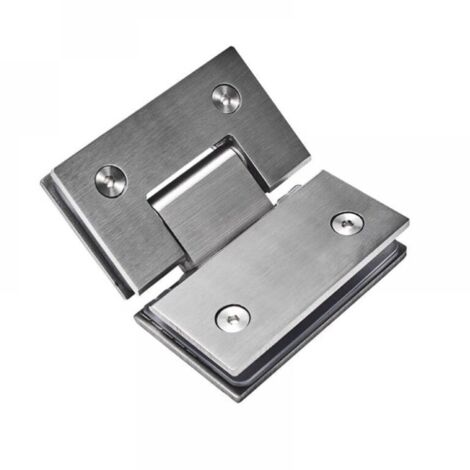 135° Charnière de Douche sans Cadre à Verre Support de charnières Porte Douche 304 Acier Inoxydable 2pcs (1/5)