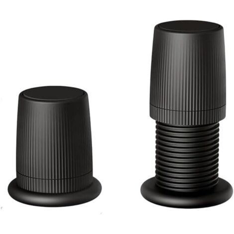 Lot de 2 patins de pieds de meubles réglables, 76-125 mm, antidérapants, pour canapés, tables et chaises de bureau (noir) (1/5)