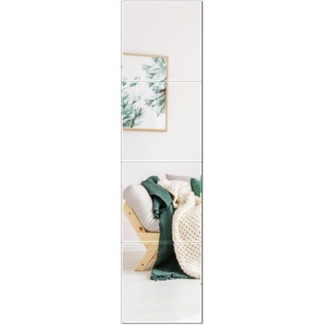 30cm x 30cm x 1.5mm Miroir Autocollant Ultra-Mince en Verre, Lot de 4 Miroirs Murals Adhesifs, Miroir avec Haute Définition et Antidéflagrant (1/5)