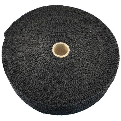 5m Noir Haute Isolation Thermique Tuyau D'échappement Wrap Bande Tissu pour Voiture Moto (1/5)