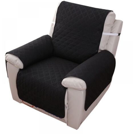 Housse Fauteuil Relax 1 Place, Housse de Canapé Protecteur Inclinable Imperméable pour Chambre (Noir 55×200) (1/4)