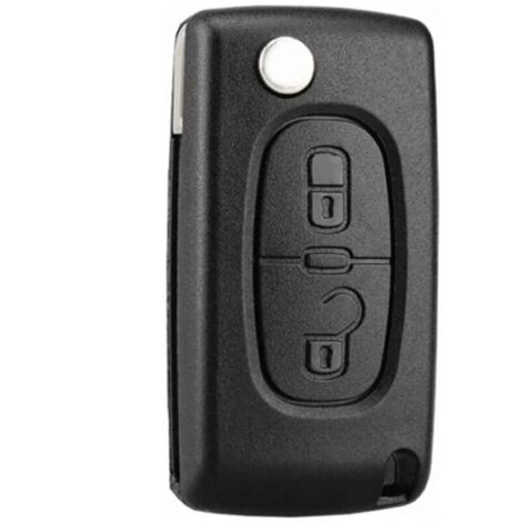 Coque clé à rabat pliable 2 boutons CE0536 pour Peugeot 207 307 308 407 408 3008 5008 – Remplace un boitier cassé – Circuit non inclus (1/5)