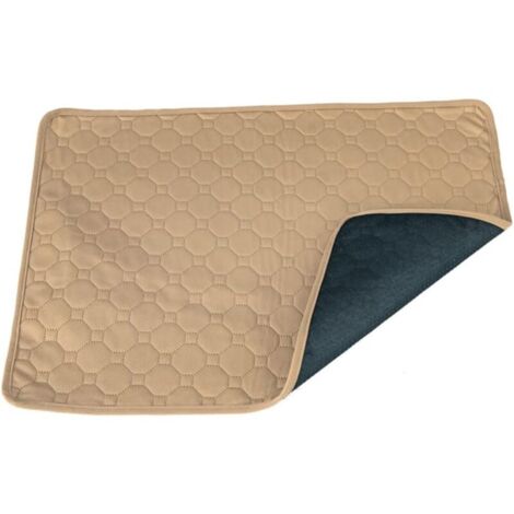 Lot de coussinets d'entraînement pour chiots 100 x 70 cm, lavables et absorbants, antidérapants et anti-fuites, réutilisables, remplacement idéal des coussinets jetables, kaki (1/4)