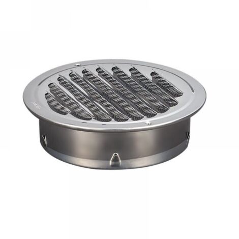 1PC Grille de ventilation ronde en acier inoxydable Grille de ventilation en métal de 100 mm Grille (1/4)