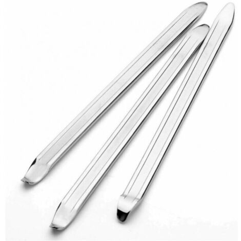3pcs levier de pneu, leviers de pneu en acier au manganèse de 40 cm outils de réparation de démonte-pneu pour vélo, moto, voiture, changement de pneu (argent) (1/5)