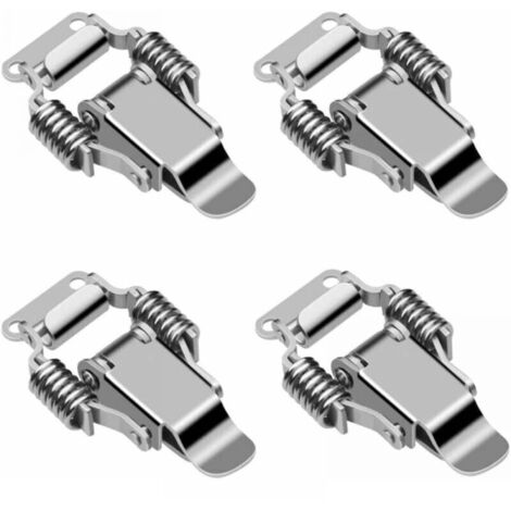 4 Pièces Loquet de Serrage en Acier Inoxydable Loquet de Bote de Verrouillage à Levier Fermeture à Levier Moraillon de Porte Loquet à Bascule Fermoir à Ressort Loquet a Bascule (1/5)
