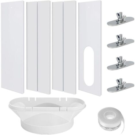 Kit calfeutrage climatiseur 4PCS – Longueur totale 172 cm – Adaptateur tuyau 13 cm – Installation facile pour fenêtres coulissantes