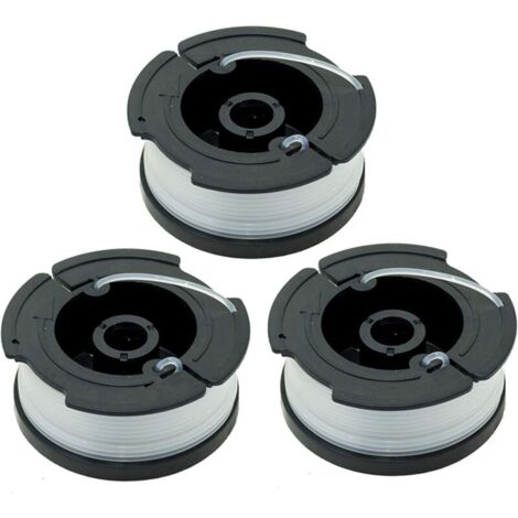 Bobine de 0,065" pour coupe-bordures BLACK+DECKER (bobine de remplacement à alimentation automatique), compatible avec BLACK+DECKER AF-100, lot de 3 (1/4)