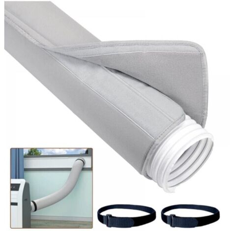 150x53cm Protection pour Tuyau Climatiseur , 5"&5.9" Portable Isolé Housse Tuyau Climatiseur Manchon Protection en EVA Pour Tuyau d'Évacuation AC Mobile Universel Tuyaux D'échappement (1/4)