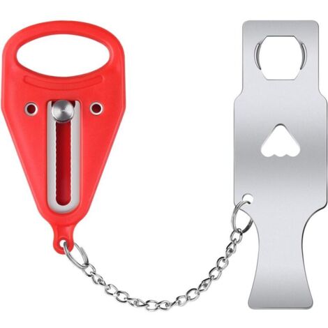Serrure de porte portable Idéal pour les voyages Apporte une meilleure sécurité et confidentialité Convient pour l'école, le dortoir, les chambres louées, l'hôtel, la maison, le motel (1/5)