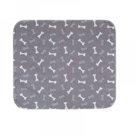 Lot de 1 tapis de dressage pour chien, lavables, réutilisables, super absorbants, anti-fuites, antidérapants, pour chats et chiens - M:80x70CM - Gris (1/5)