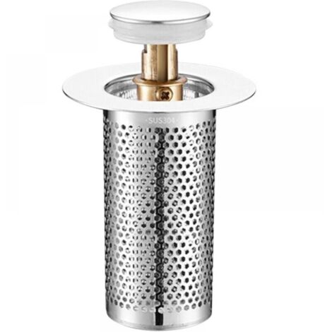 1 Pièces Filtre de Drainage de Sol en Acier Inoxydable, Bouchon de Crépine avec Filtre à Cheveux, Pop Up Bouchon de Vidage Universel, pour Bain, Cuisine (1/5)