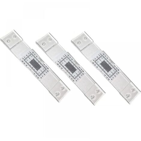 Moniteur de fissures 3 pièces – Jauge de largeur en acrylique transparent – Étrier de comparaison pour surveillance précise des fissures