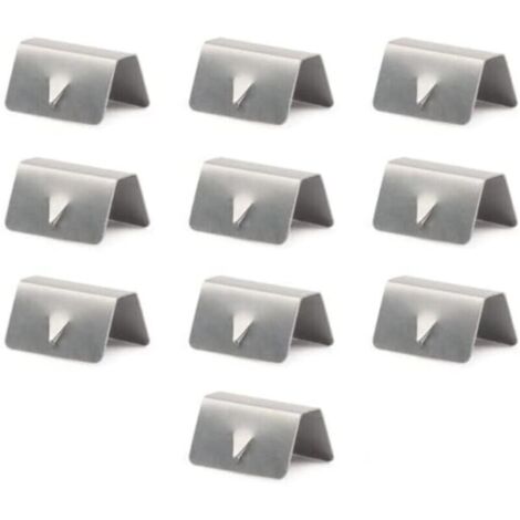 Clips de Déflecteur de Vent, 10 Pièces Agrafes de Déflecteur de Vent, Canal de Déflecteur de Pluie de Vent de Voiture en Acier Inoxydable, Clips de Fixation pour Déflecteur d'air (1/5)