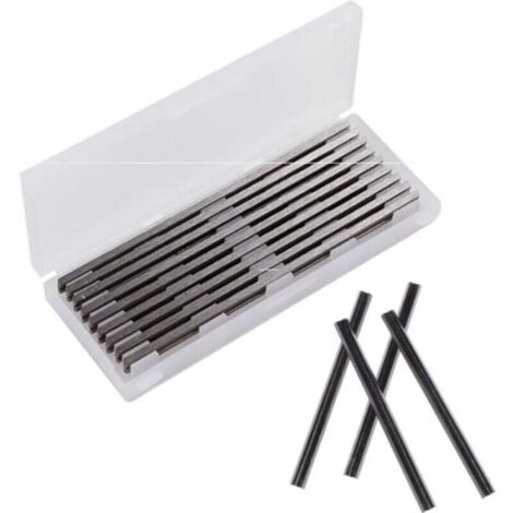 10 Pièces Fer de Rabot 82mm HSS Lames de Raboteuse Fers Réversibles Carbure Ensemble de Rabot Electrique Lame 82x5.5x1.1mm, pour Rabots Makita (1/4)