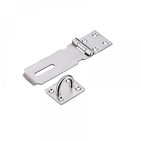 Moraillon de Cadenas en Acier Inoxydable, Heavy Duty Moraillon et Agrafe avec Vis, Fermoir de Porte Verrou de Porte Hangar Loquet Cadenas Agrafe (1/5)