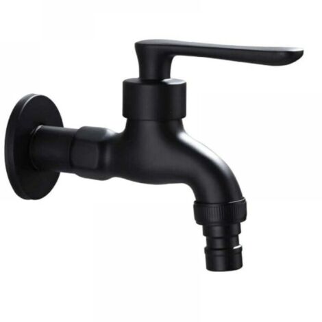 Robinet de jardin extérieur robinet d'eau froide vintage avec interface de commande unique (sorties 1/2 pouce - entrées 1/2 pouce), adapté au jardin, lavage (1/4)