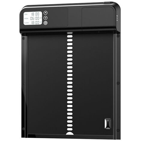 Porte poulailler automatique étanche avec écran LCD – Minuterie précise – Alliage aluminium durable – Fonction anti-pincement (1/5)