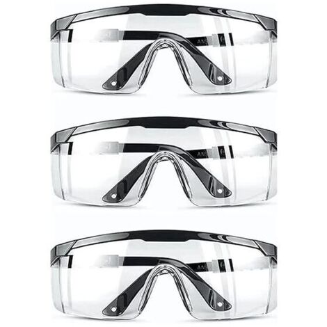 (3 pièces )lunettes de protection antibuée, anti-UV, anti-rayures, adaptées au lieu de travail, construction, bricolage, laboratoire, soudage, chimie (1/5)