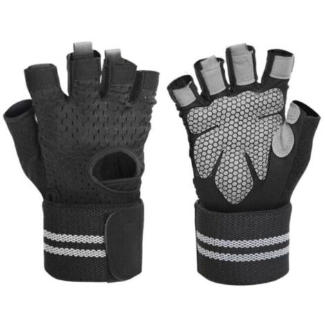 (M)Gants de Gym pour Homme et Femme - Gants Respirants pour Femme - en Silicone antidérapant - Protection de la Paume - pour entraînement, Cyclisme, tractions (1/5)