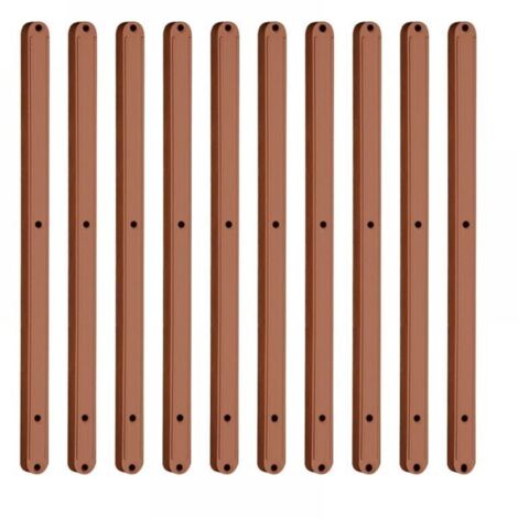 Lot de 5 paires de glissières de tiroir en plastique pour tiroir - 298 mm - Marron (1/5)