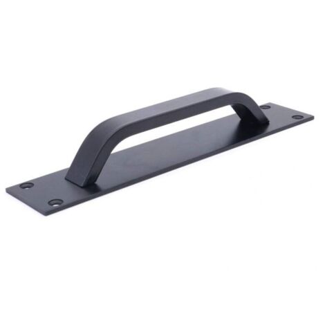 Lot de 2 poignées de porte coulissantes en alliage d'aluminium pour porte coupe-feu, poignées de porte d'armoire, poignées de porte de placard, ouverture par poussoir,20cmx4cm,couleur noire (1/5)