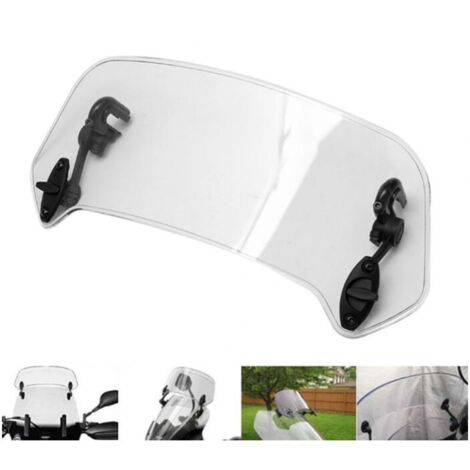 Extension pare-brise moto transparent – Accessoire universel réglable – Matériau acrylique durable – Réduction du bruit et du vent (1/5)