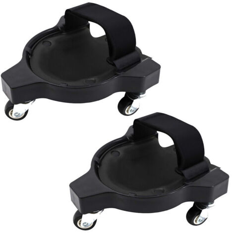 Lot de 2 genouillères flexibles avec roulettes pour jardin, chantier de construction,noir (1/4)