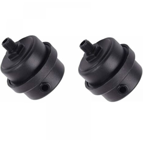 Lot de 2 filtres silencieux pour compresseur d'air, boîtier en plastique, silencieux à piston pour ventilateurs, compresseurs d'air, chaudières, etc. (1/4PT 12 mm) (1/5)