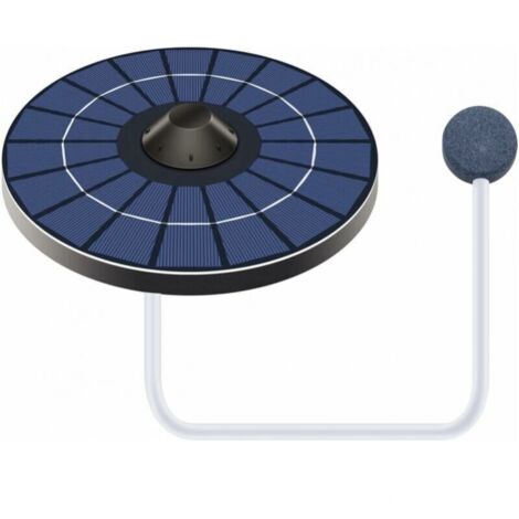 Pompe à oxygène pour aérateur d'étang solaire avec tuyau d'air et pierre bulles eau flottante Oxygénateur de réservoir poissons fontaine bain d'oiseaux Circulat Noir (1/5)