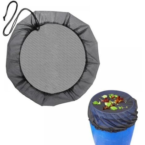 Filet Pour Citerne De Pluie, Housse Pour Tonneau De Pluie Avec Cordon De Serrage Protecteur De Réservoir De Seaux Récupération D'Eau, Housse D'Écran En Filet Seau Pluie Pour Jardin Extérieur,120cm (1/5)