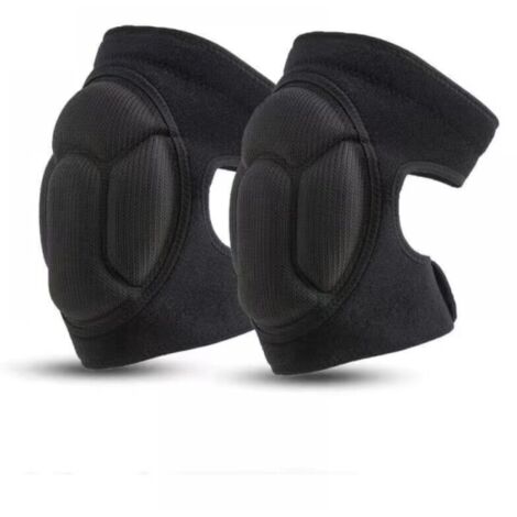 1 paire de genouillères de travail, genouillères de jardinage noires, genouillères de protection antidérapantes et anti-collision, genouillères de jardinage multi-usages - Noires (1/5)