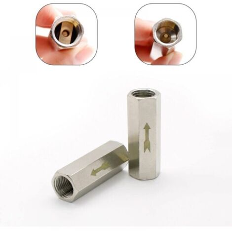 2 Pièces Clapet Anti-Retour 1/8" Clapet Anti-Retour Hexagonal Air, Clapet Anti Retour à Sens Unique,Pour Réservoir Sous Pression de Chaudière (1/5)