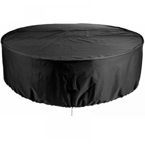 Housse de mobilier de Jardin, Housse de Table de Jardin Ronde étanche et résistante pour extérieur, Meubles de terrasse, abri Anti-UV et chaises de Salle à Manger Anti-poussière 230x110cm (1/5)